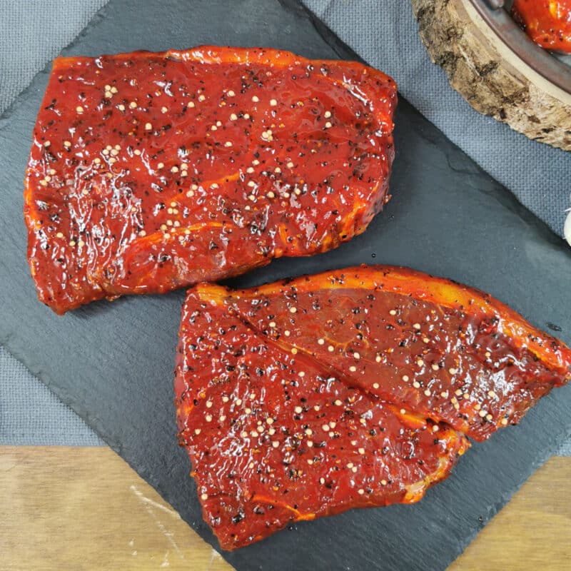 AVO Lafiness Alabama Butchers' Marinade on Rump Steak