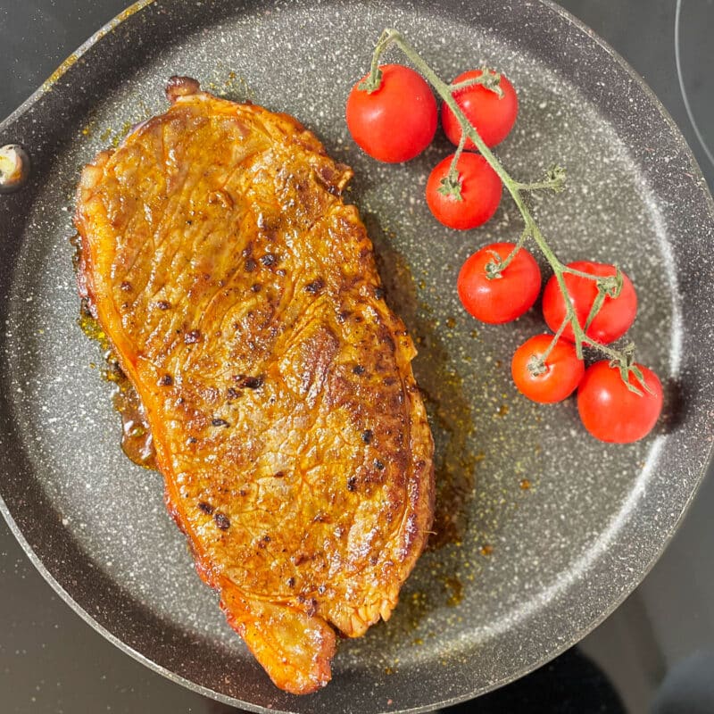 AVO Lafiness Whiskey and Black Pepper Butchers' Marinade on Cooked Steak