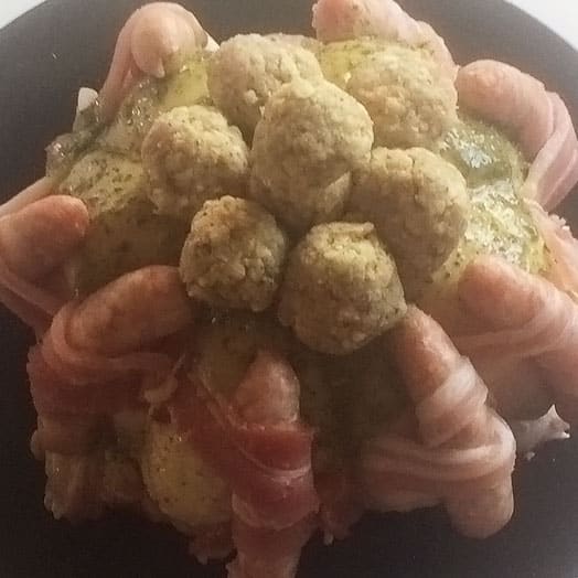 Christmas Chicken with Pigs in Blankets and Stuffing Balls