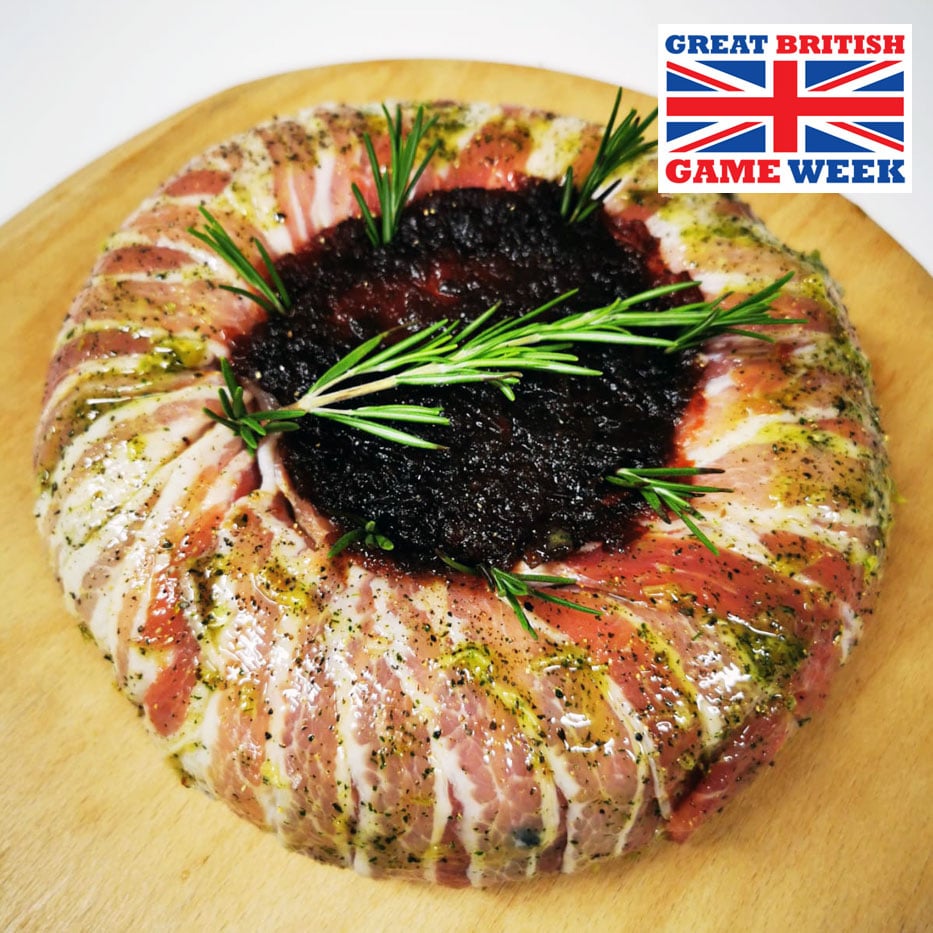 Festive Meatloaf Mixed Game Wreath