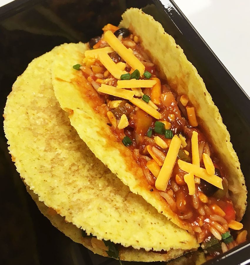 Mexican Style Rice and Bean Tacos