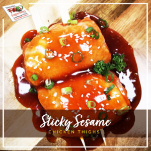 Sticky Sesame Chicken Thighs