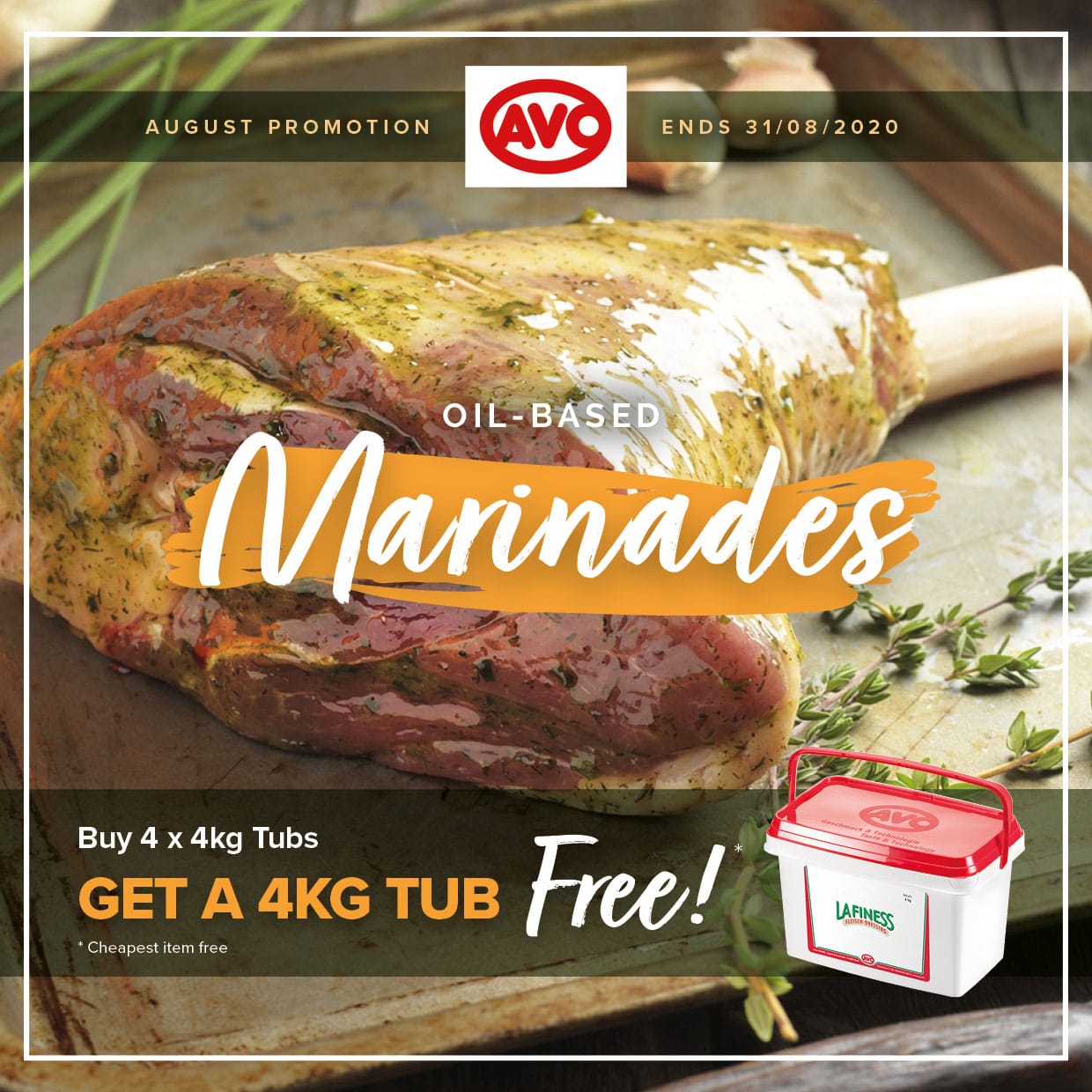 Marinades - Buy 4 x 4kg Tubs GET A 4KG TUB FREE