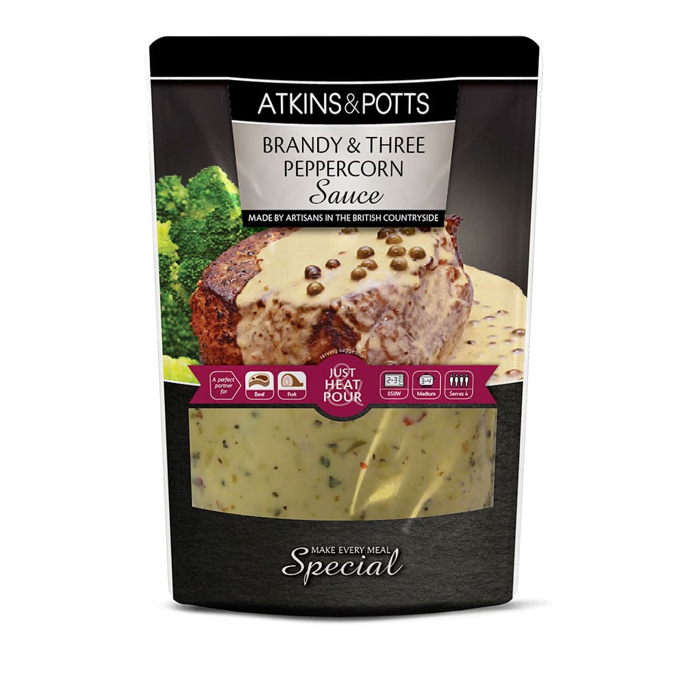 Atkins & Potts Brandy & Three Peppercorn Finishing Sauce