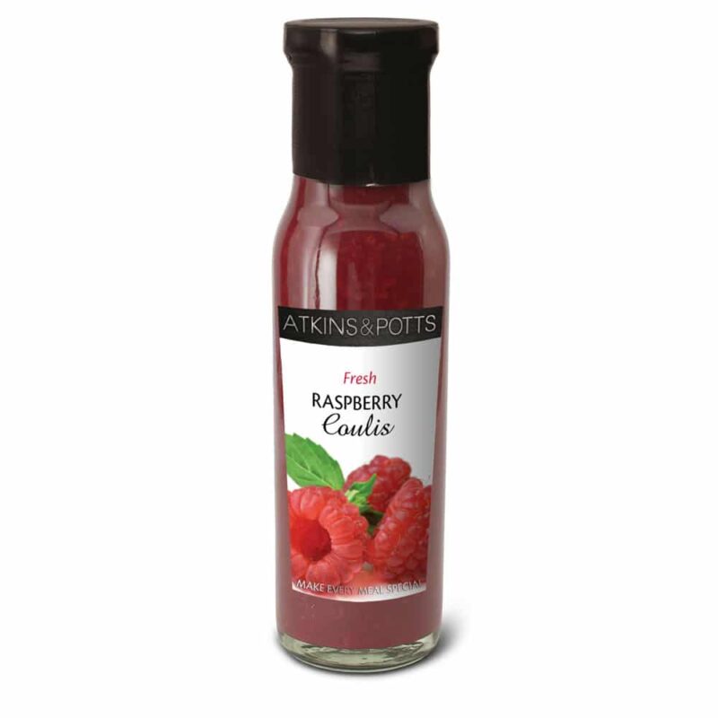 Previous pack design of Atkins & Potts Raspberry Coulis