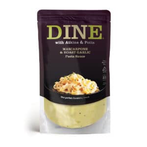 DINE IN with Atkins & Potts Mascarpone and Roast Garlic Pasta Sauce