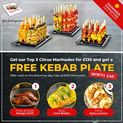 May 2022 Promo - FREE KEBAB PLATE with our top 3 Marinades