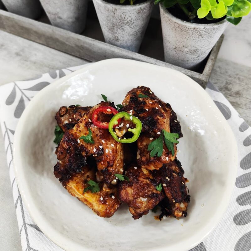 Korean Marinade Chicken Wings - Cooked