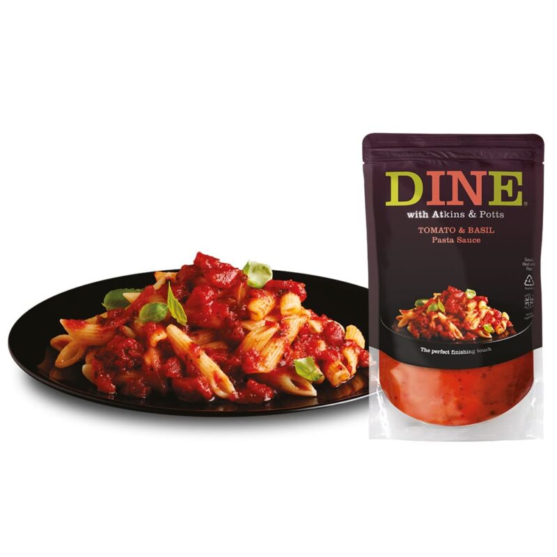 DINE IN with Atkins & Potts Tomato and Basil Pasta Sauce