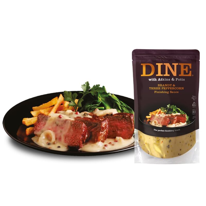 DINE IN with Atkins & Potts Brandy & Three Peppercorn Sauce