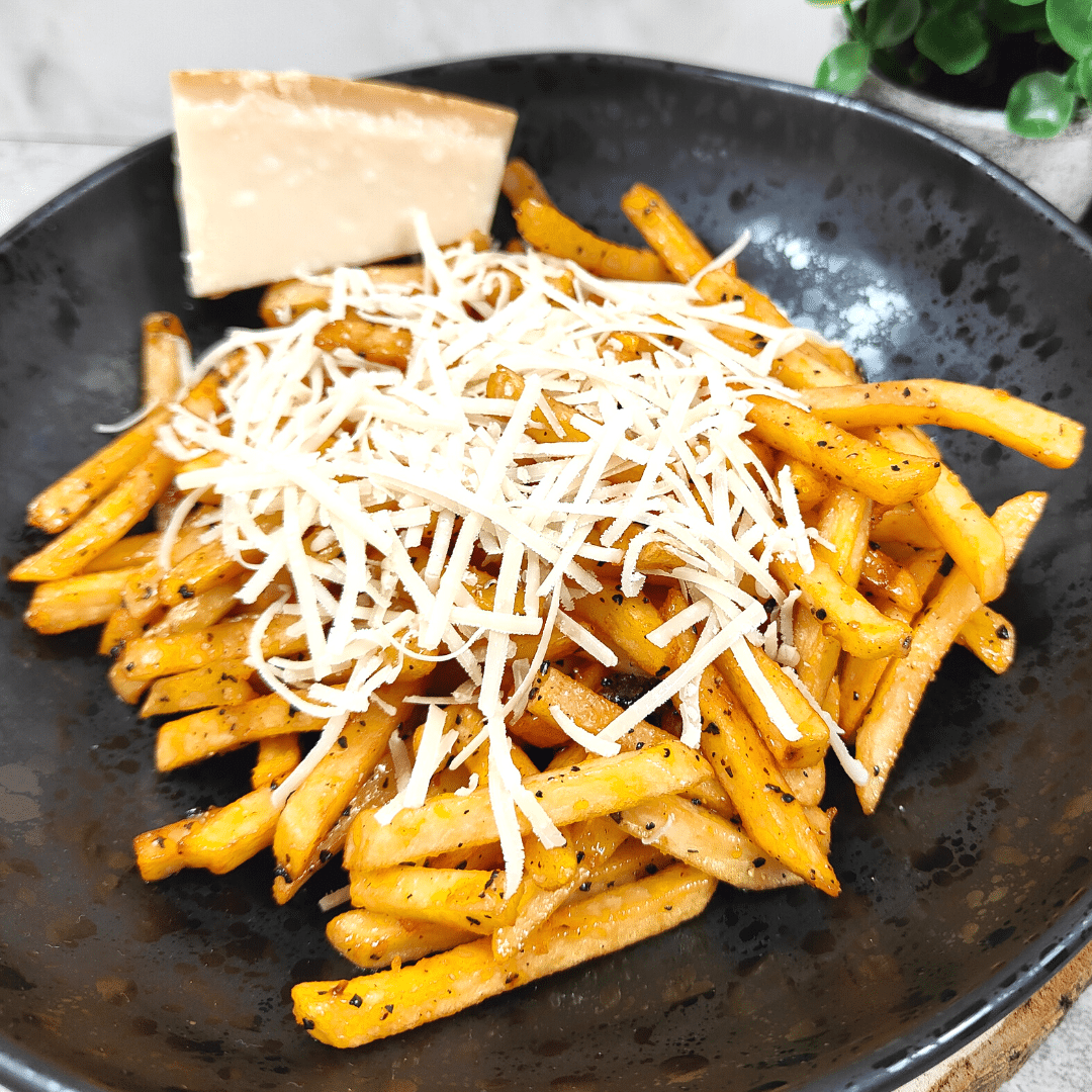 Truffle Parmesan Fries using AVO Lafiness Premium Truffle Marinade