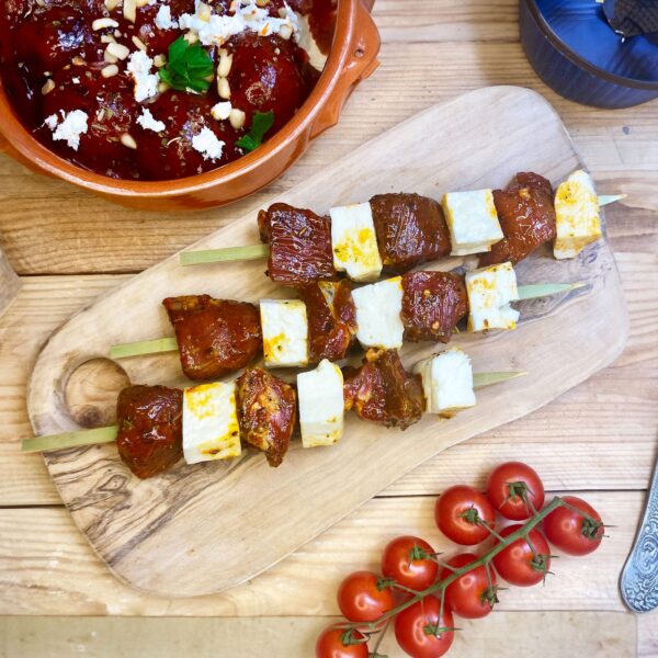 Greek Style Lamb & Halloumi Kebabs