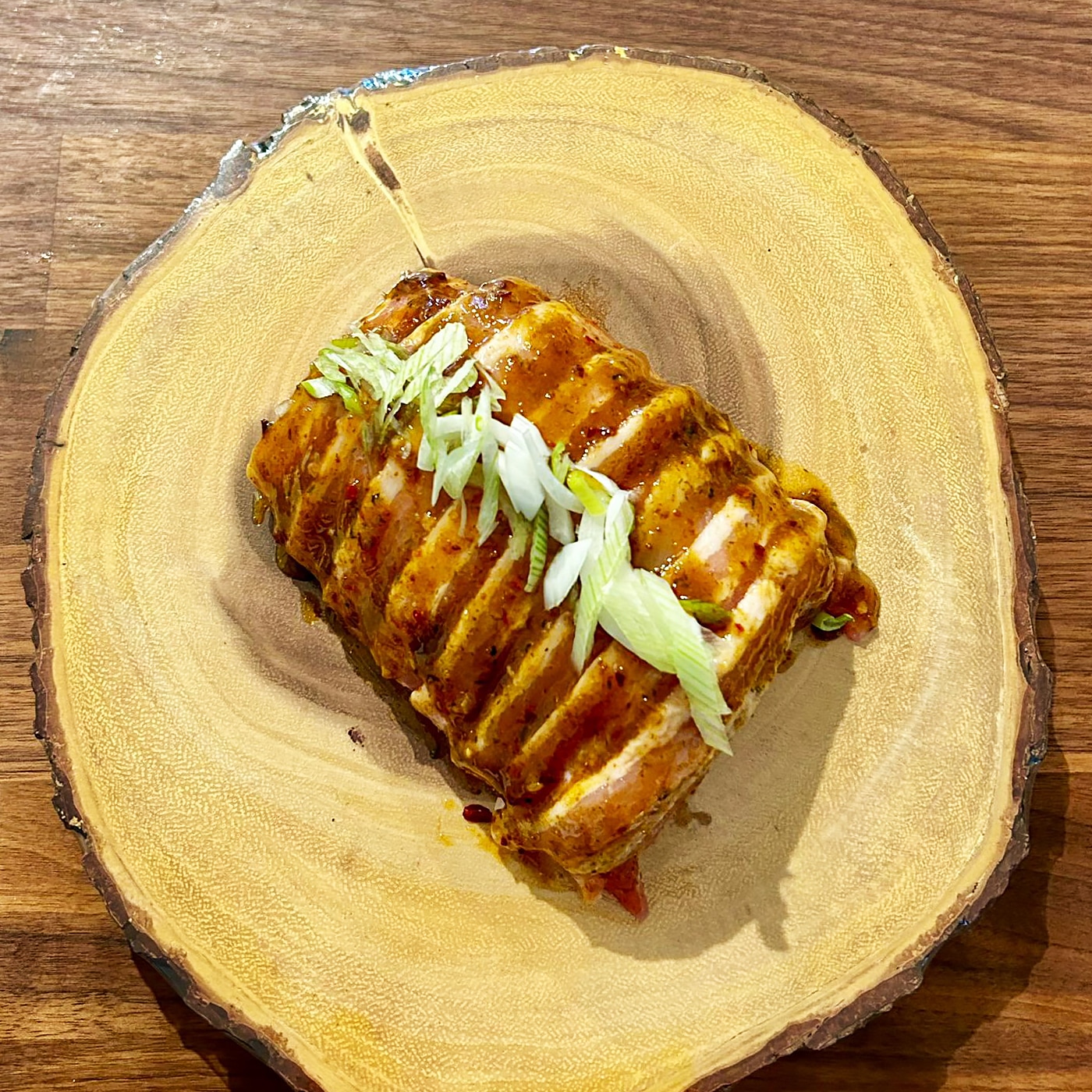 Red Miso Asian Inspired Tiger Tails made with AVO Red Miso Marinade.