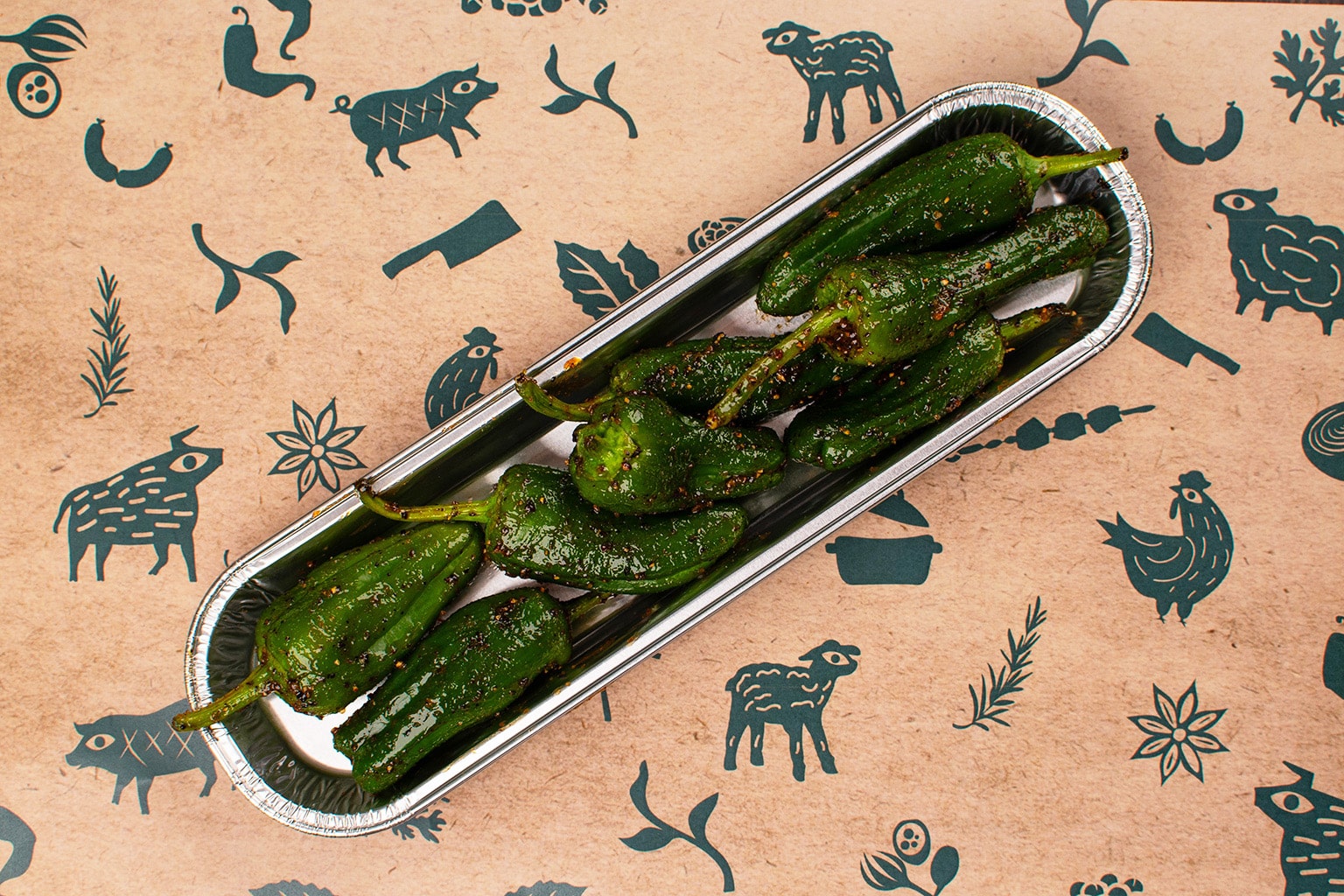 Tapas: Black Garlic Padron Peppers