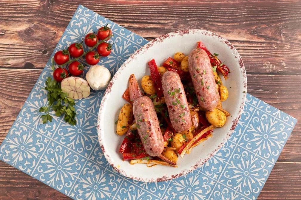 Garlic Fennel Sausage Traybake
